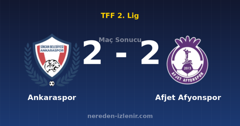 Ankaraspor 2-2 Afjet Afyonspor