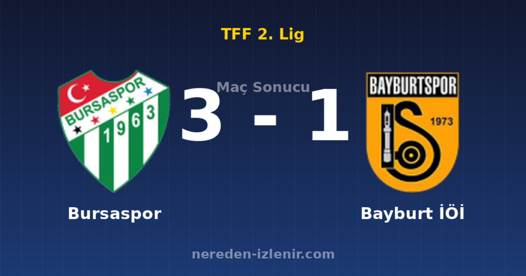 Bursaspor 3-1 Bayburt İÖİ