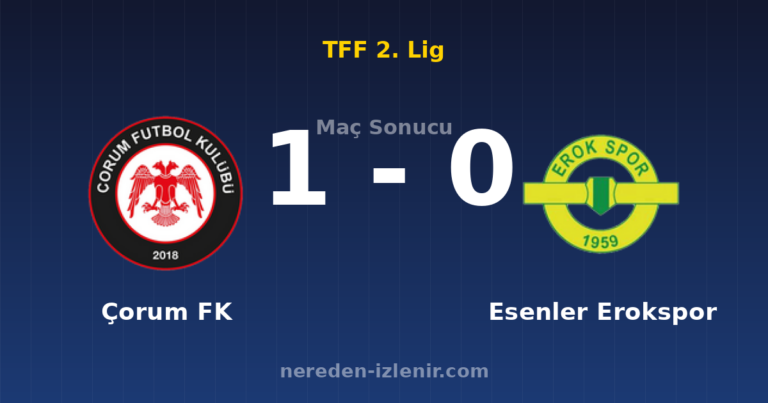 Çorum FK 1-0 Esenler Erokspor