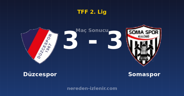 Düzcespor 3-3 Somaspor