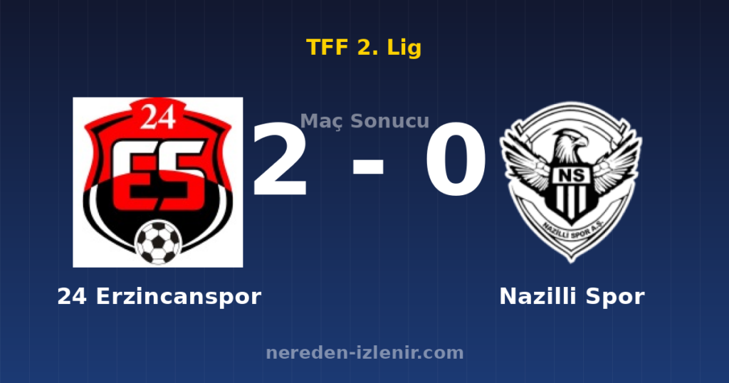 24 Erzincanspor 2-0 Nazilli Spor