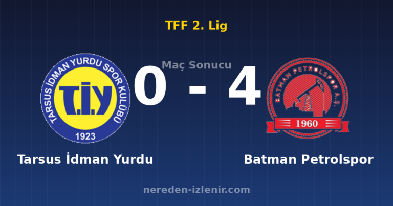 Tarsus İdman Yurdu 0-4 Batman Petrolspor