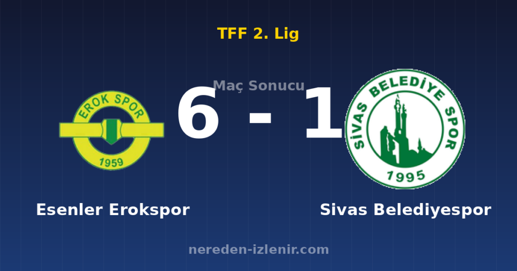 Esenler Erokspor 6-1 Sivas Belediyespor