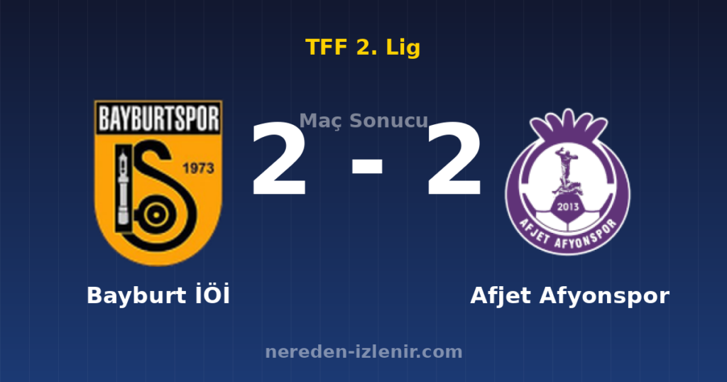 Bayburt İÖİ 2-2 Afjet Afyonspor