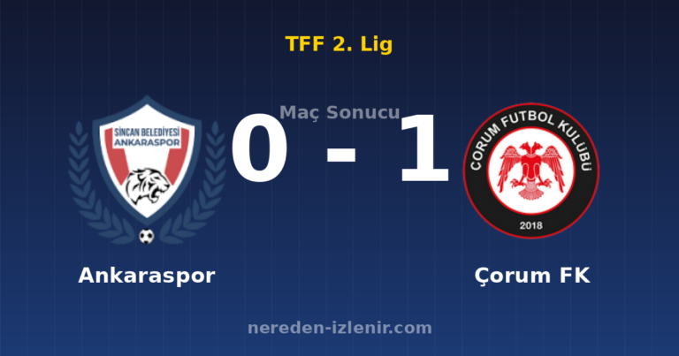 Ankaraspor 0-1 Çorum FK