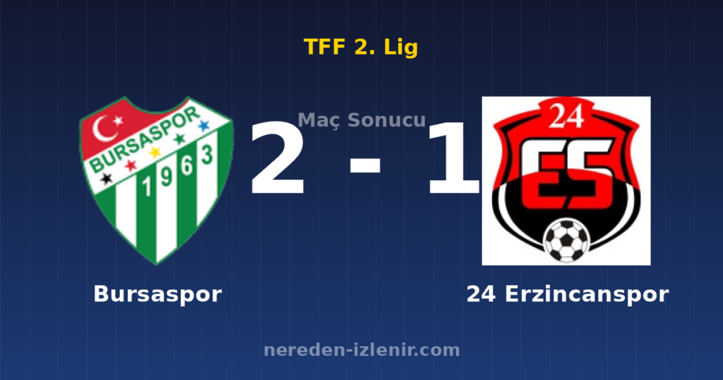 Bursaspor 2-1 24 Erzincanspor