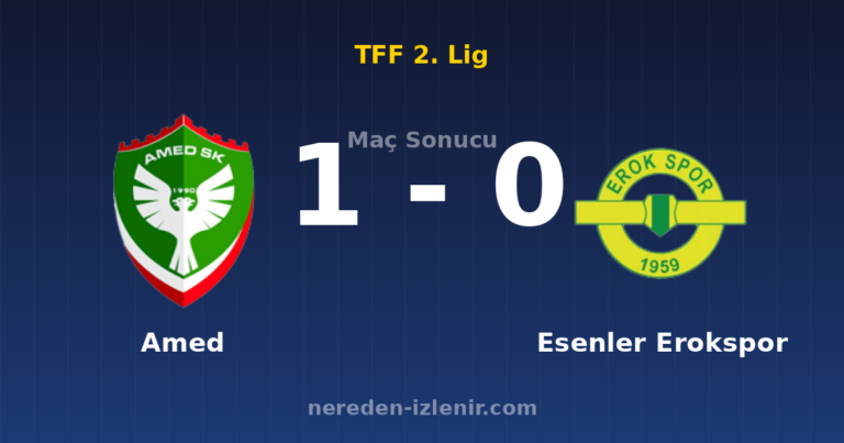 Amed 1-0 Esenler Erokspor