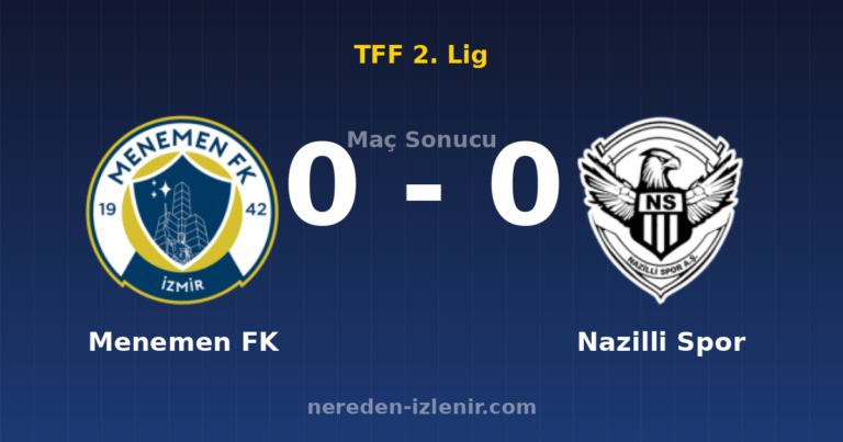 Menemen FK 0-0 Nazilli Spor