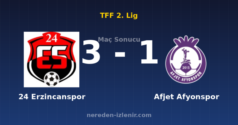 24 Erzincanspor 3-1 Afjet Afyonspor