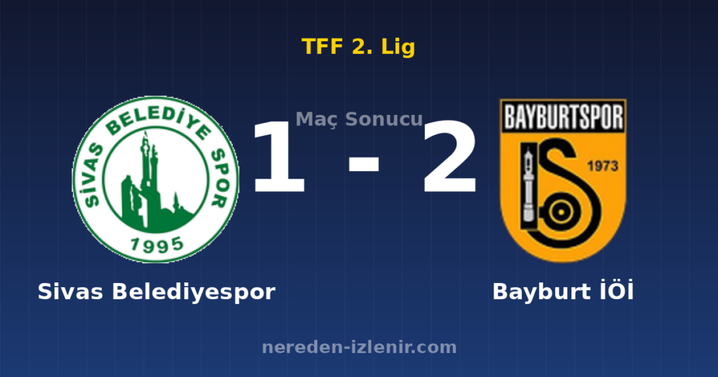 Sivas Belediyespor 1-2 Bayburt İÖİ