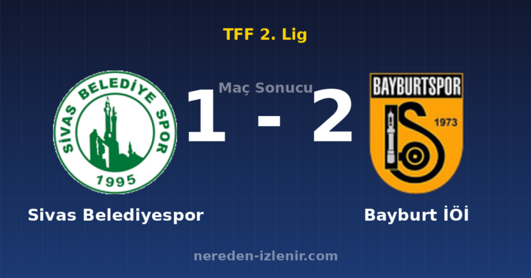 Sivas Belediyespor 1-2 Bayburt İÖİ