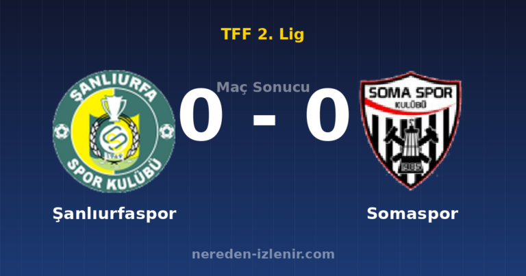 Şanlıurfaspor 0-0 Somaspor
