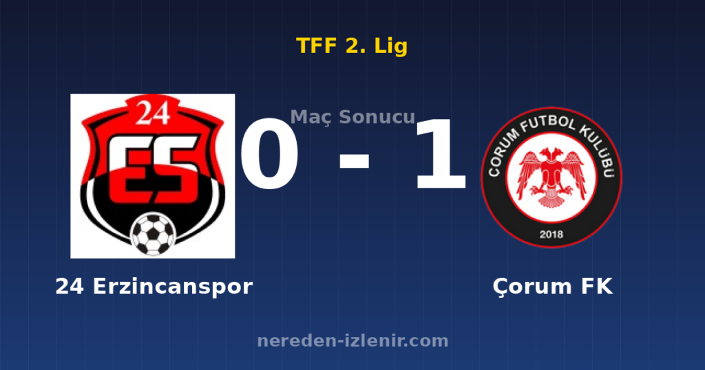 24 Erzincanspor 0-1 Çorum FK