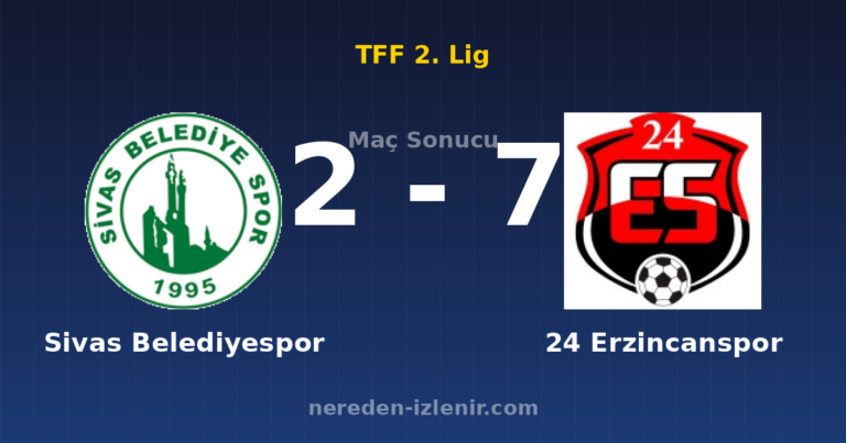 Sivas Belediyespor 2-7 24 Erzincanspor