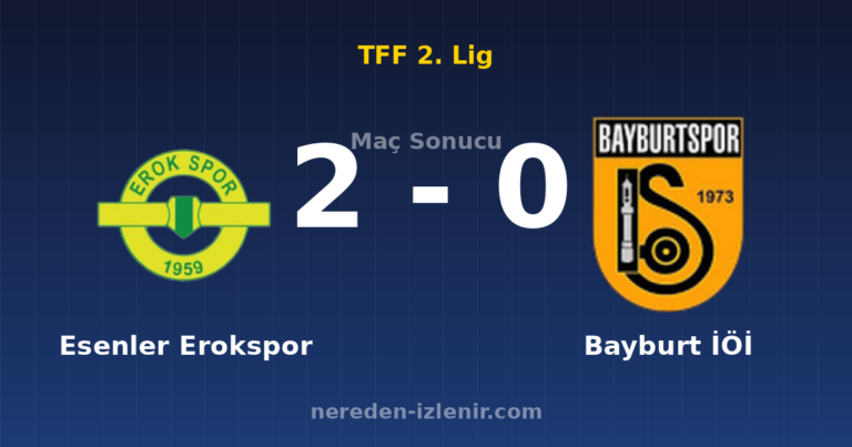 Esenler Erokspor 2-0 Bayburt İÖİ