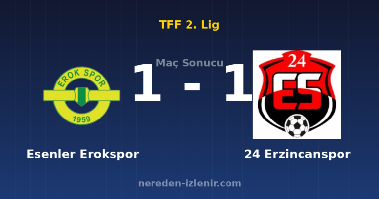 Esenler Erokspor 1-1 24 Erzincanspor
