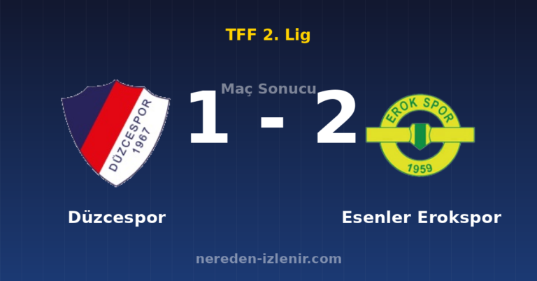 Düzcespor 1-2 Esenler Erokspor