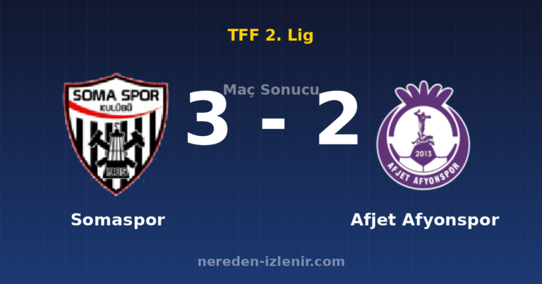 Somaspor 3-2 Afjet Afyonspor
