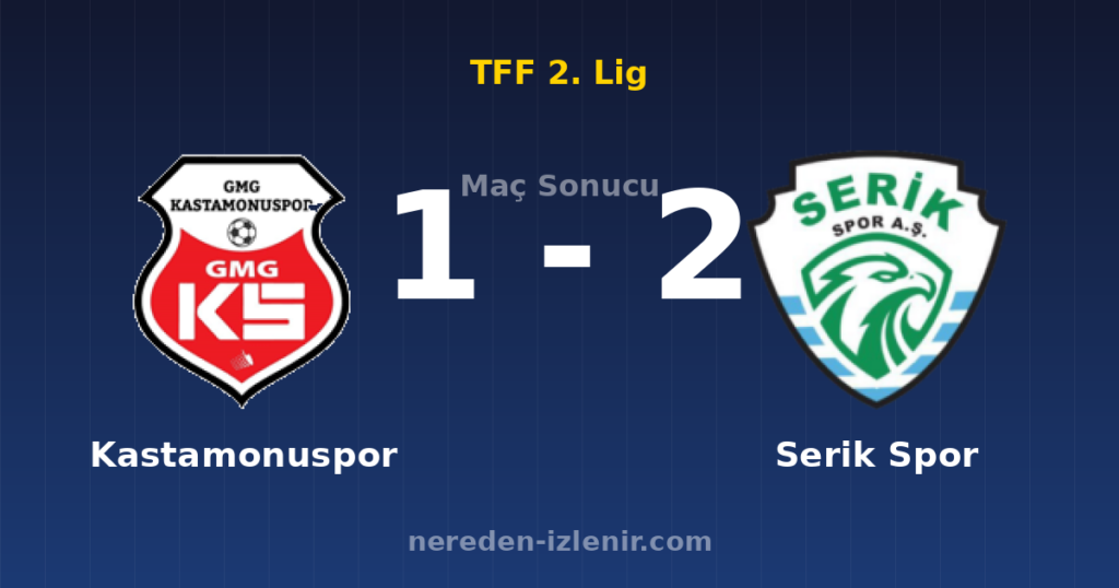 Kastamonuspor 1-2 Serik Spor