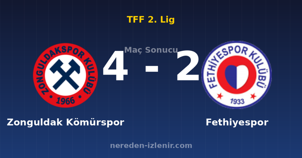 Zonguldak Kömürspor 4-2 Fethiyespor