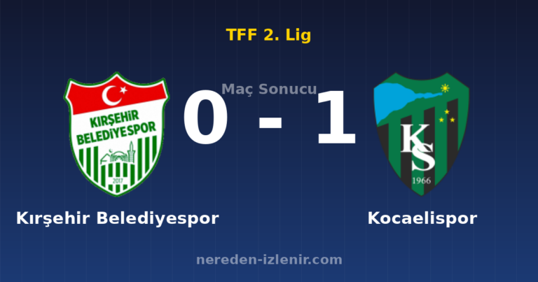 Kırşehir Belediyespor 0-1 Kocaelispor