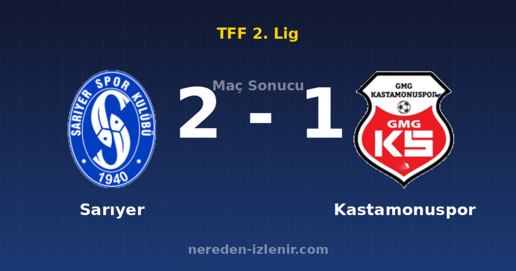 Sarıyer 2-1 Kastamonuspor