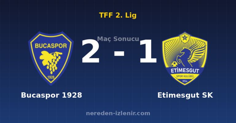 Bucaspor 1928 2-1 Etimesgut SK