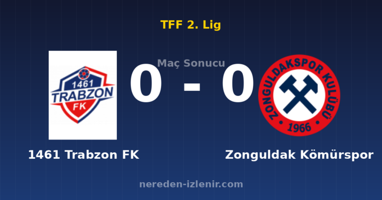 1461 Trabzon FK 0-0 Zonguldak Kömürspor