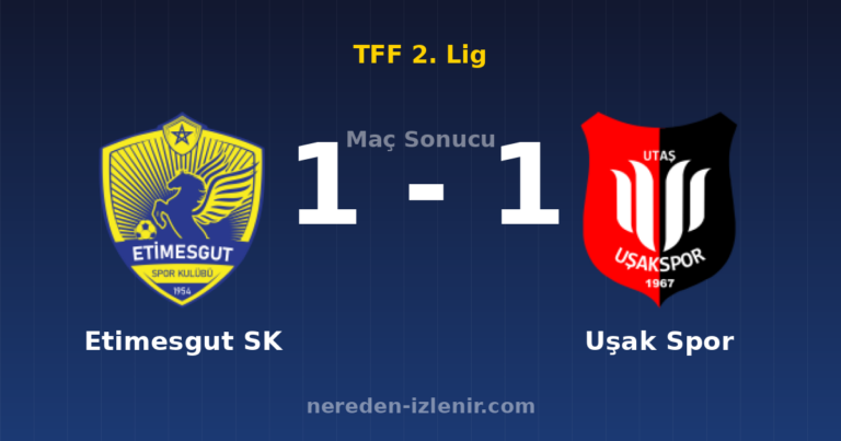 Etimesgut SK 1-1 Uşak Spor
