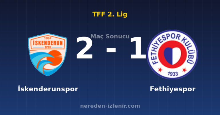 İskenderunspor 2-1 Fethiyespor