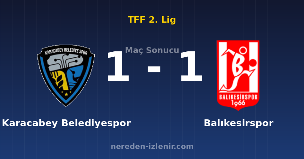 Karacabey Belediyespor 1-1 Balıkesirspor