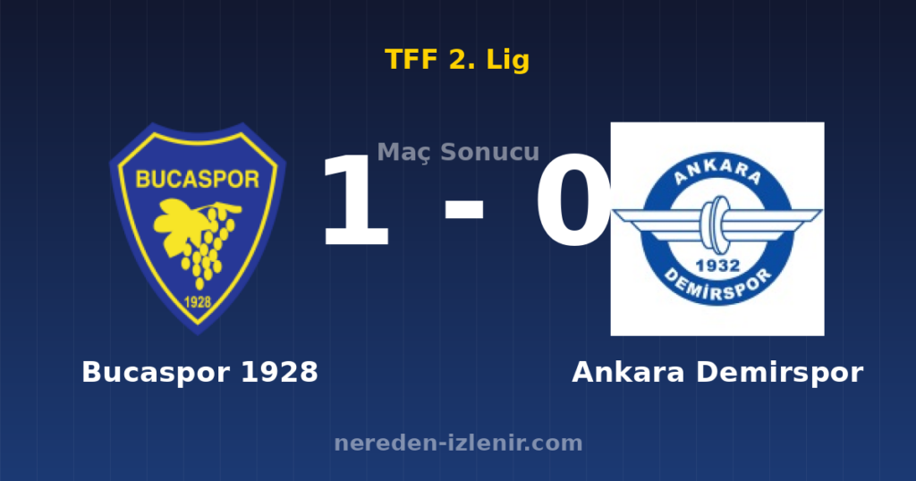 Bucaspor 1928 1-0 Ankara Demirspor