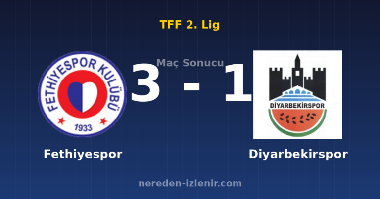 Fethiyespor 3-1 Diyarbekirspor