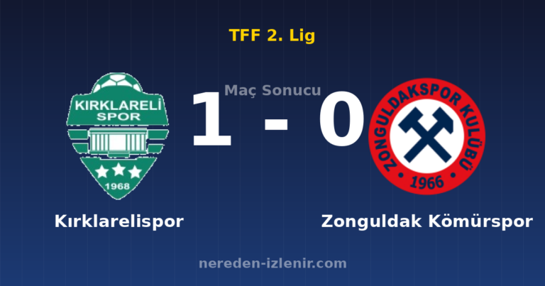 Kırklarelispor 1-0 Zonguldak Kömürspor