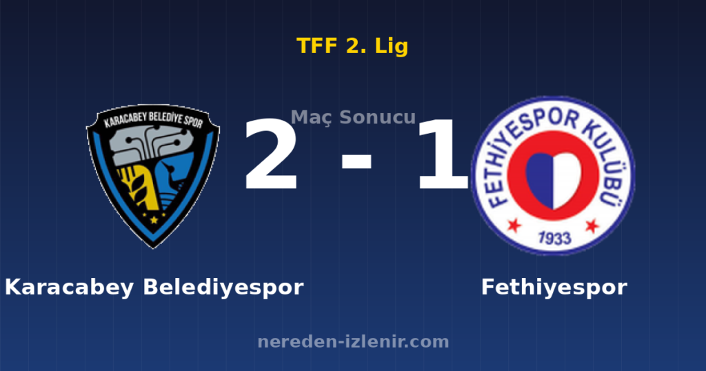 Karacabey Belediyespor 2-1 Fethiyespor