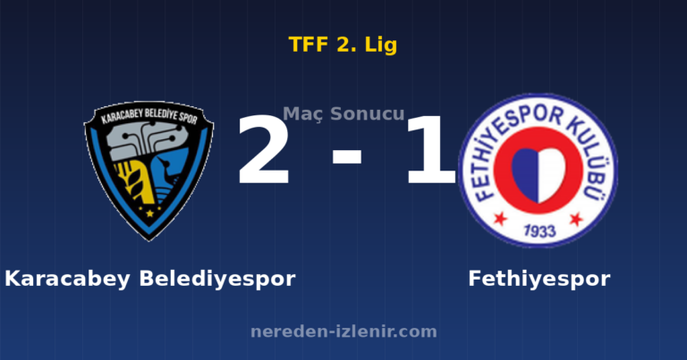 Karacabey Belediyespor 2-1 Fethiyespor