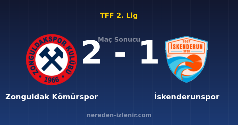 Zonguldak Kömürspor 2-1 İskenderunspor