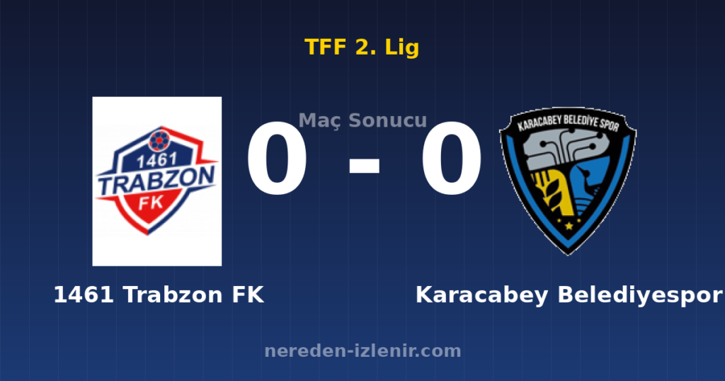 1461 Trabzon FK 0-0 Karacabey Belediyespor