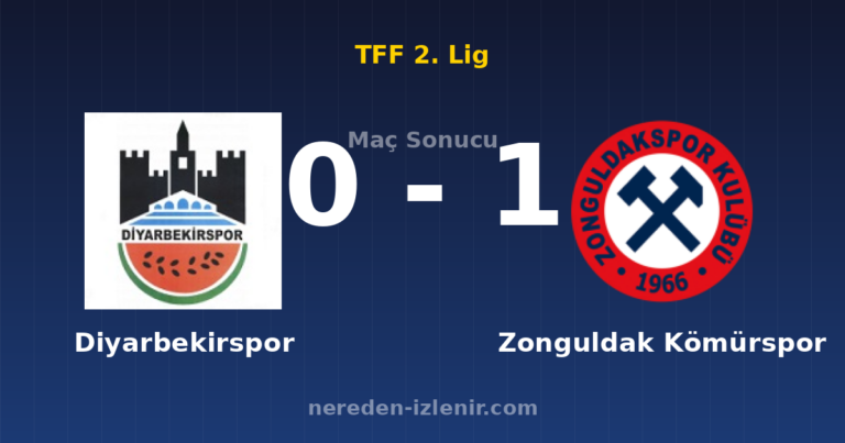 Diyarbekirspor 0-1 Zonguldak Kömürspor