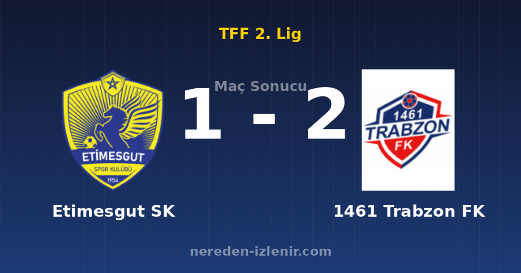 Etimesgut SK 1-2 1461 Trabzon FK