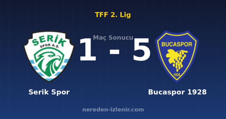Serik Spor 1-5 Bucaspor 1928