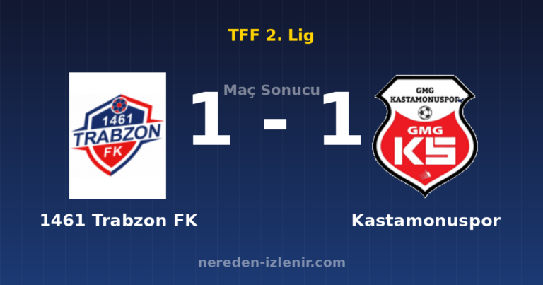 1461 Trabzon FK 1-1 Kastamonuspor