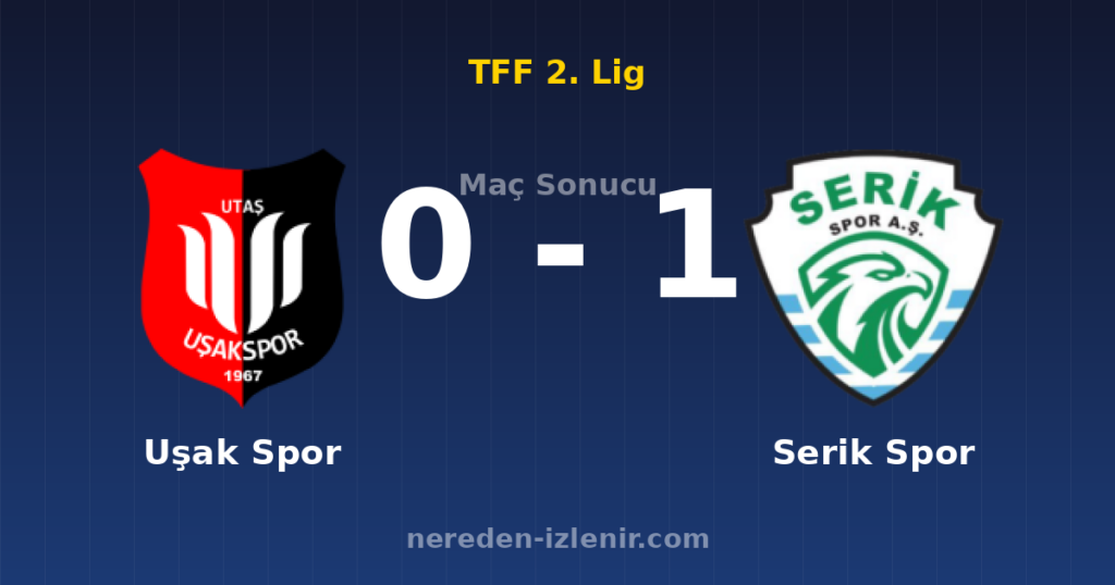 Uşak Spor 0-1 Serik Spor