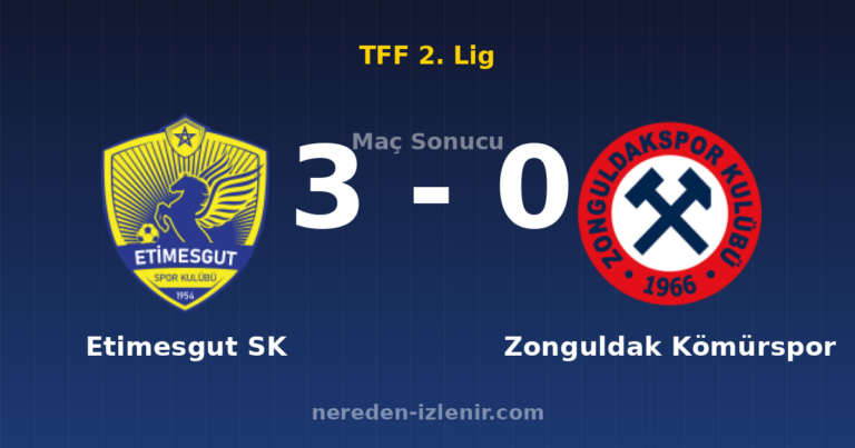 Etimesgut SK 3-0 Zonguldak Kömürspor