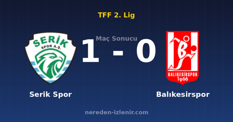 Serik Spor 1-0 Balıkesirspor