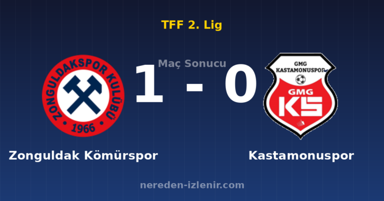 Zonguldak Kömürspor 1-0 Kastamonuspor