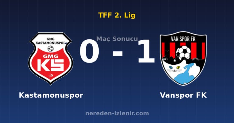 Kastamonuspor 0-1 Vanspor FK