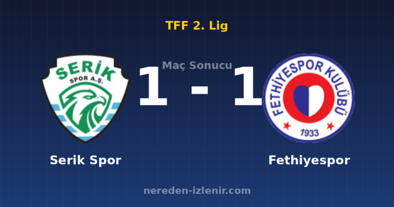 Serik Spor 1-1 Fethiyespor