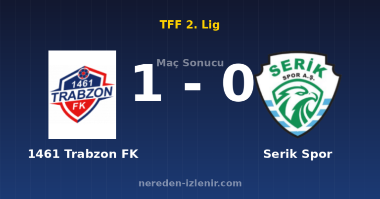 1461 Trabzon FK 1-0 Serik Spor
