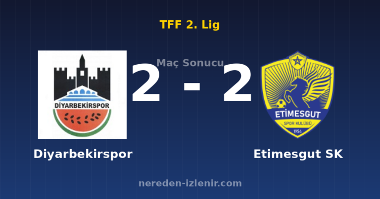 Diyarbekirspor 2-2 Etimesgut SK